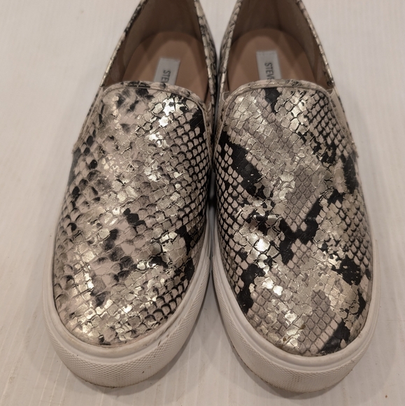 STEVE MADDEN Symba snakeskin slip-on sneakers loafers size 8 - Picture 9 of 10